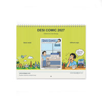 Desi Comic 2027 Wall Calendar — 11 × 8.5 inches