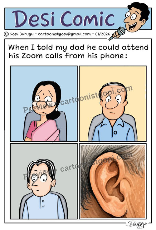 Dad ear on zoom