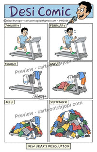 New year resolution treadmill