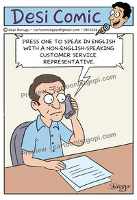 Press 1 to speak in English